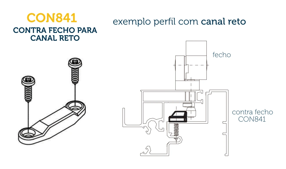 Referência de Contrafecho deslocado fachada CON841