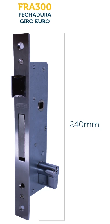 Referência de Fechad. porta de giro 330 st2 cil. latão 55 mm FRA300
