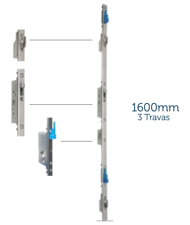 Referência de Multiponto corrediça com chave 1600mm FRA617