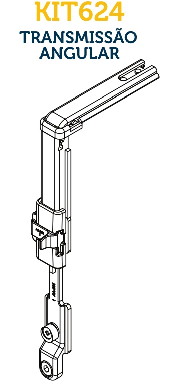 Referência de Para janelas de giro e maxim-ar - transmissão angular KIT624